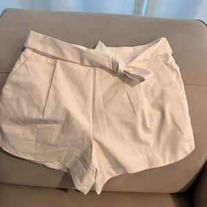 Bardot White Shorts with Bow